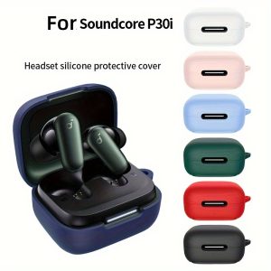 Applicable Soundcore P30I Wireless Headset Protective Case Silicone Case Anti-Fall Dustproof Charging Compartment Earphone Shell