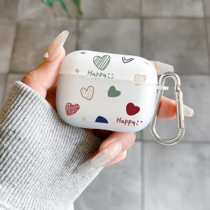 2025 New Luxury All Inclusive Shockproof Colorful Heart Pattern Headphone Case for Apple for Airpods 1u002F2, for Airpods 3, for Airpods Pro, for Airpods Pro (2Nd Gen) Protective Shell Gifts for Family, Lover, Friends EJ1
