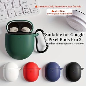 Suitable for Google Pixel Buds Pro 2 Earbuds Protective Case, Wireless Bluetooth Earbuds Case, Precise Cutouts, Slim and Portable, Drop-Proof Protective Soft Case, Shock-Resistant Full-Coverage Soft Case, Bluetooth Earbuds Protective Soft Case